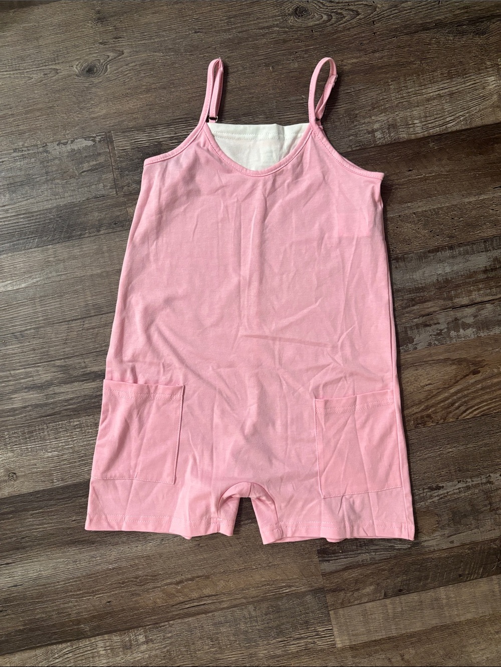 SHEIN Light Pink Strappy Romper
